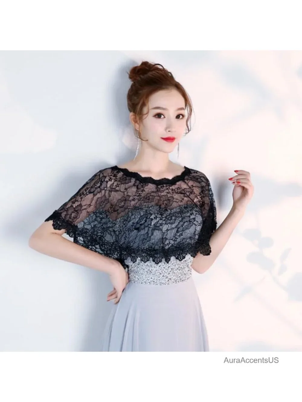 Lace Bridal Shawl Wrap Bolero Evening Party Cover Up Shrug for Women